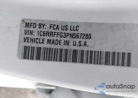 2023 Ram 1500 Big Horn 4X4 5'7 Box из США, поврежденный, VIN 1C6RRFFG3PN567280